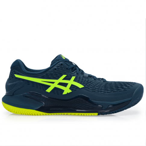 Tênis Asics Gel-Resolution 9 Clay Mako Blue/ Safety Yellow