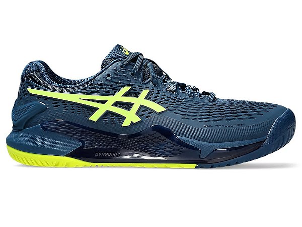 Tênis Asics Gel-Resolution 9 Mako Blue/ Safety Yellow