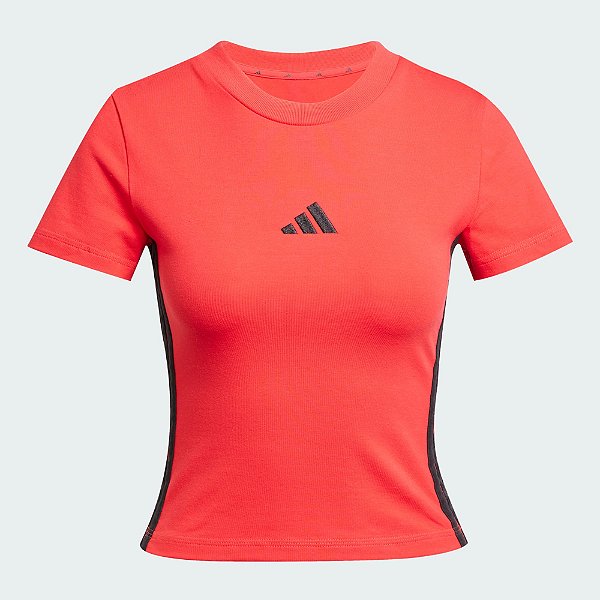 Camiseta Adidas Feminina JE1242 Vermelha