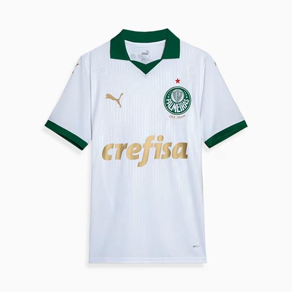 Camiseta Palmeiras Puma Torcedor Away Jersey jr. 24 Branca