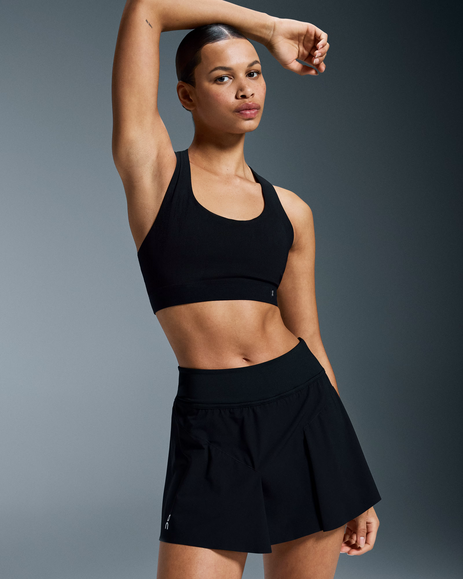 Shorts Saia On Court Skirt Pleated Preto