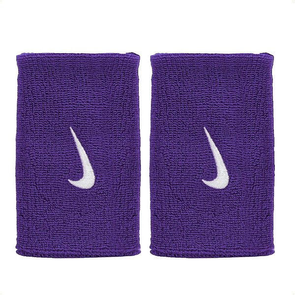 Munhequeira Nike Roxa longa logo branco NIM139
