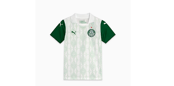 Camiseta Palmeiras Puma Torcedor Away Jersey jr. 25 Branca