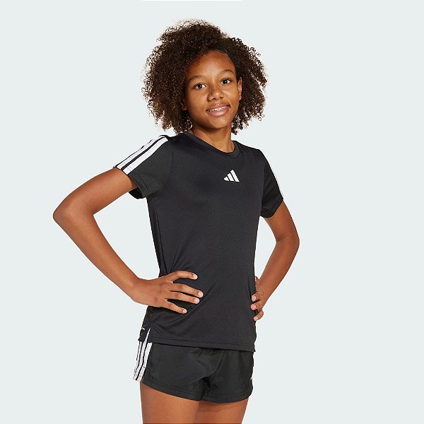 Camiseta Adidas Infantil Feminina JJ5031 Preto
