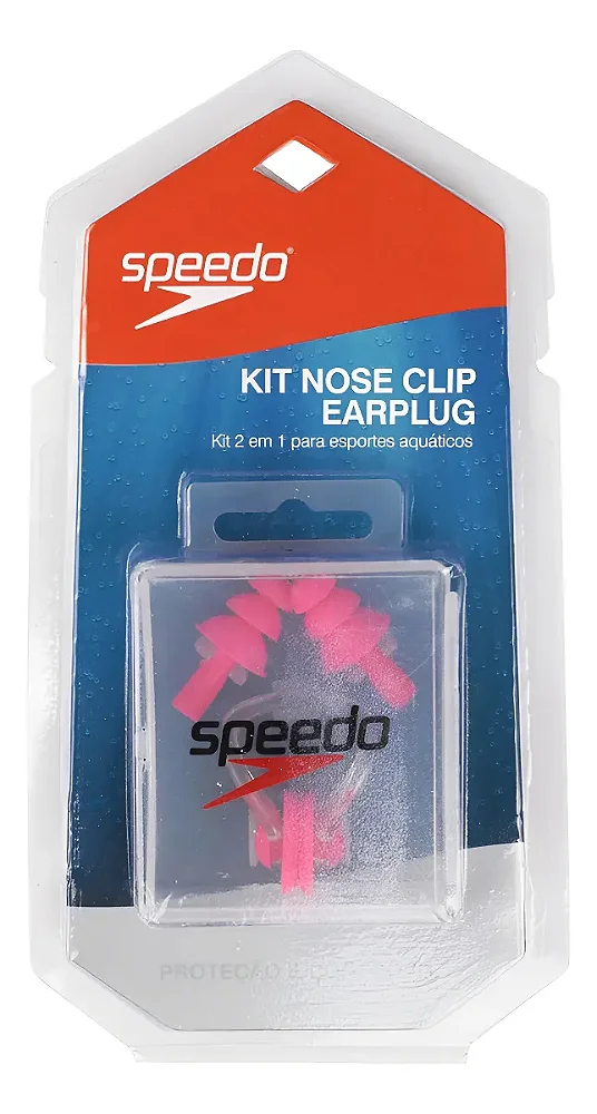 Kit Nose Clip e Earplugs Speedo Rosa