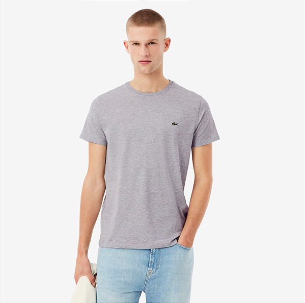 Camiseta Lacoste Masculina TH6709 23 CCA Cinza
