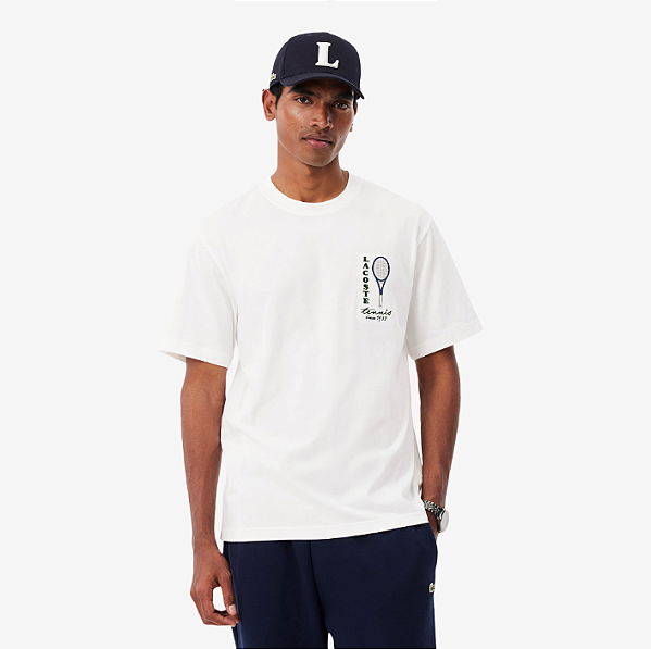 Camiseta Lacoste Masculina TH9991 23 001 1HT1 Branca