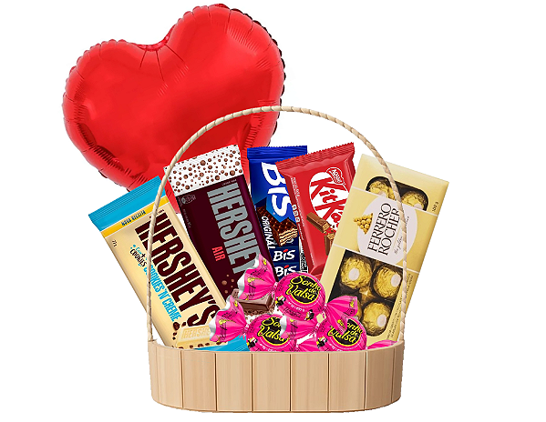 Cesta De Chocolate Ferrero Rocher Do Coração
