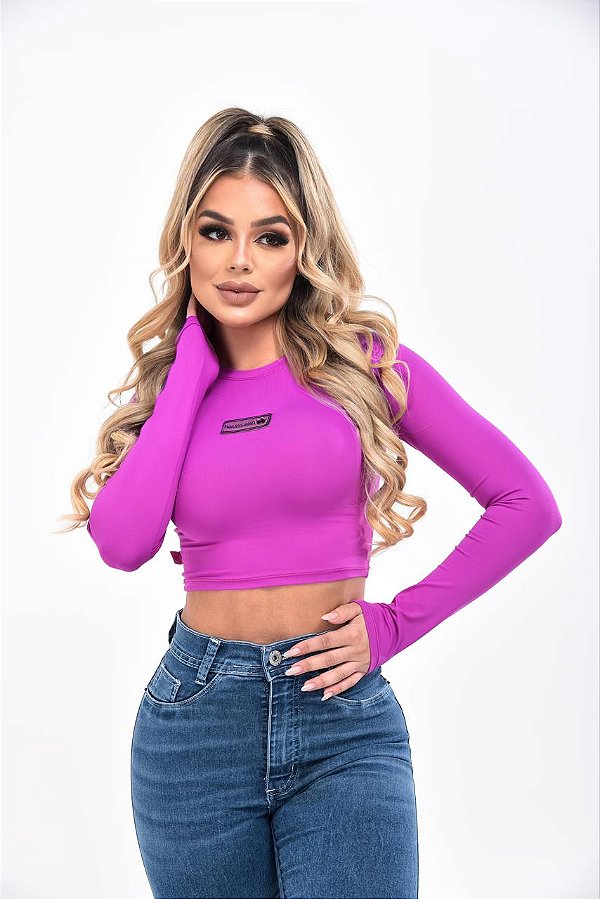 Cropped Manga Longa