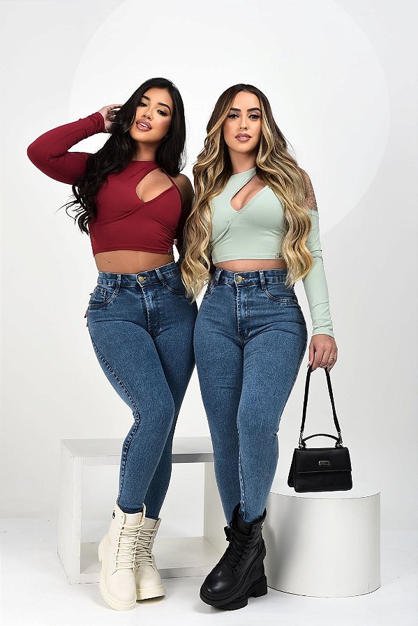Cropped Manga Longa