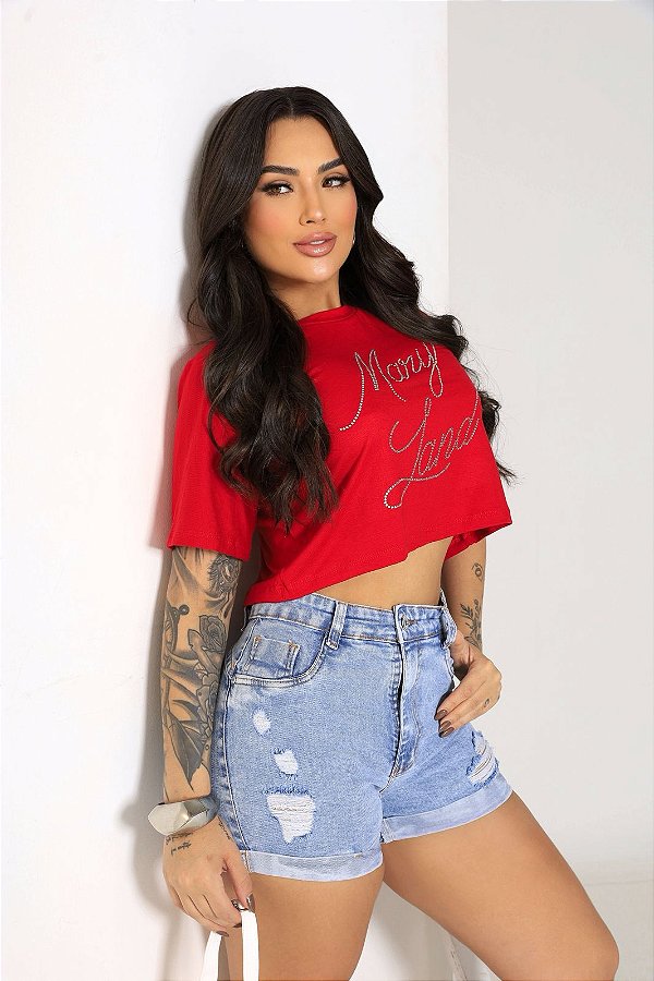 T-SHIRT STRASS DE BRILHO