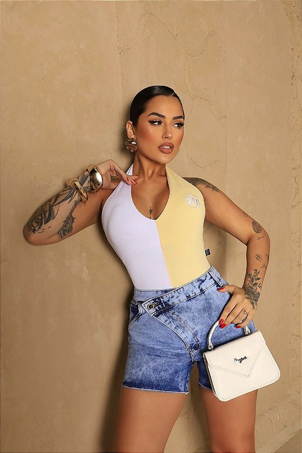 SHORT JEANS SLIM 100% ALGODÃO