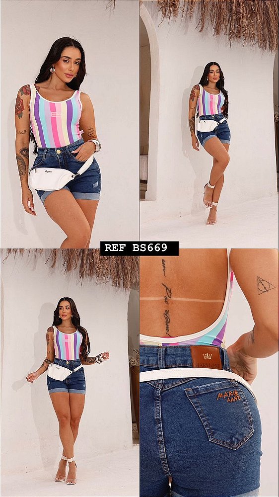 SHORT JEANS COM LYCRA * GRADE QUEBRADA *