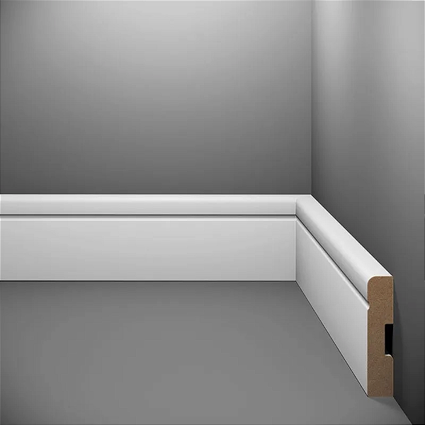 RODAPE EUCAFLOOR MDF 7CM ESTILO BRANCO MAX - 2,40M