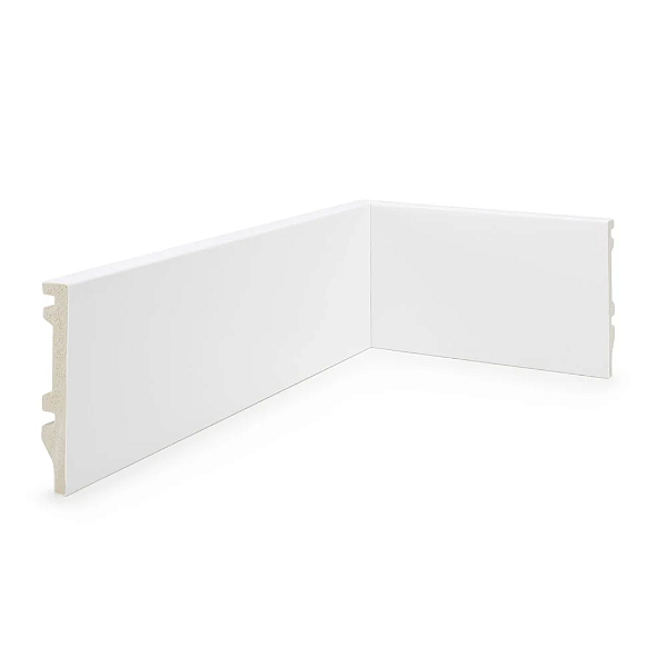 RODAPE POLIESTIRENO RUFFINO BRANCO 10CM LISO 15MM - 2,40M