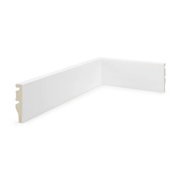 RODAPE POLIESTIRENO RUFFINO BRANCO 7CM LISO 15MM - 2,40M