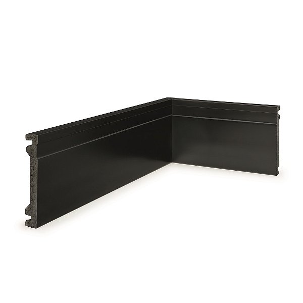 ALIZAR POLIESTIRENO RUFFINO PRETO 10CM FRISADO 15MM - 2,40M