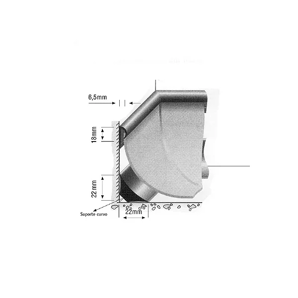 SUPORTE CANTO CURVO TARKETT - 50M