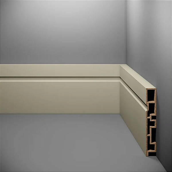 RODAPE EUCAFLOOR ACQUA NEW COLORS CINZA ITALIA FRISADO 10CM - 2,40M