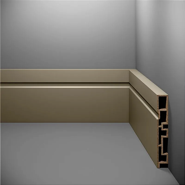 RODAPE EUCAFLOOR ACQUA NEW COLORS COLORS FUME CLASSICO FRISADO 10CM - 2,40M