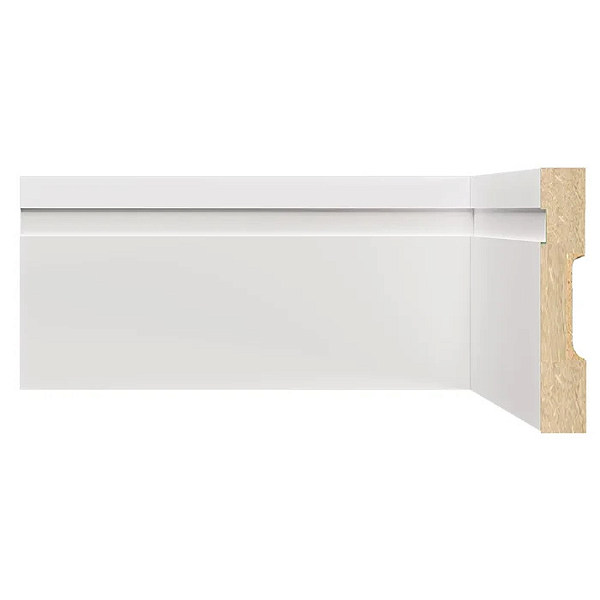 RODAPE MOLDUFAMA MDF 10CM BRANCO FRISADO QD - 2,40M