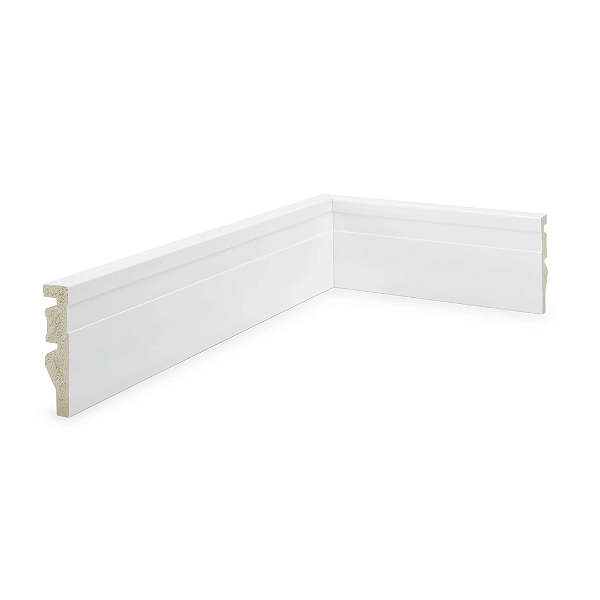 RODAPE POLIESTIRENO RUFFINO BRANCO 7CM FRISADO 15MM - 2,40M