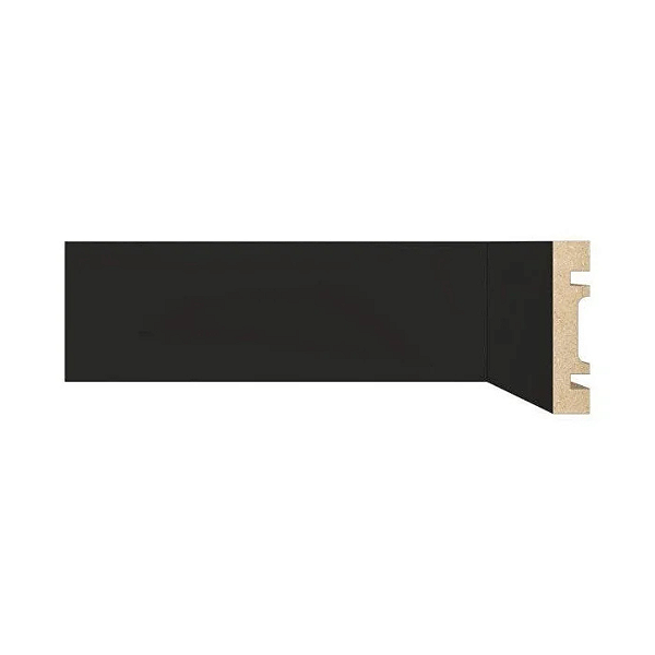 RODAPE MOLDUFAMA MDF 7CM PRETO LISO - 2,40M