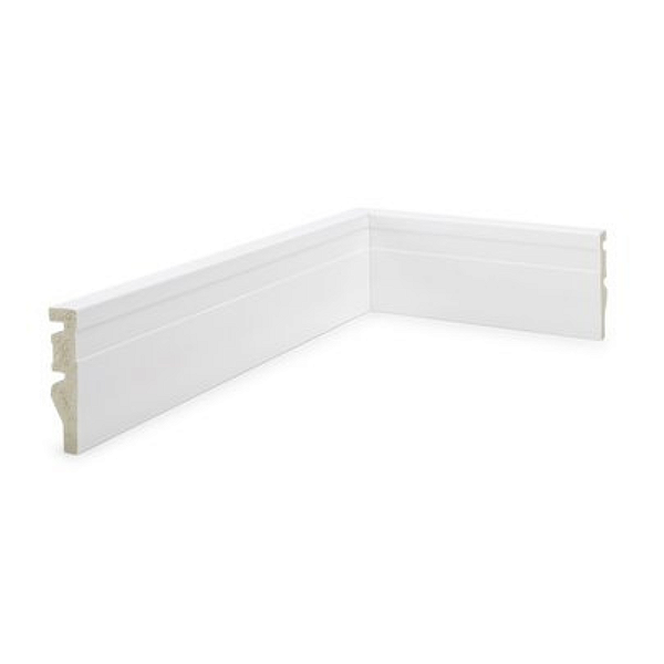 RODAPE POLIESTIRENO FINOTTATO BRANCO 7CM FRISADO 15MM - 2,40M