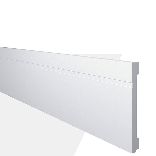 RODAPE POLIESTIRENO GART WALLSTYL FB20 BRANCO 20CM FRISADO 18MM - 2,44M