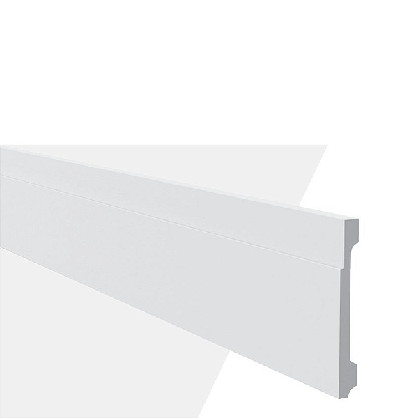 RODAPE POLIESTIRENO GART WALLSTYL GB15 BRANCO 15CM FRISADO 18MM - 2,44M
