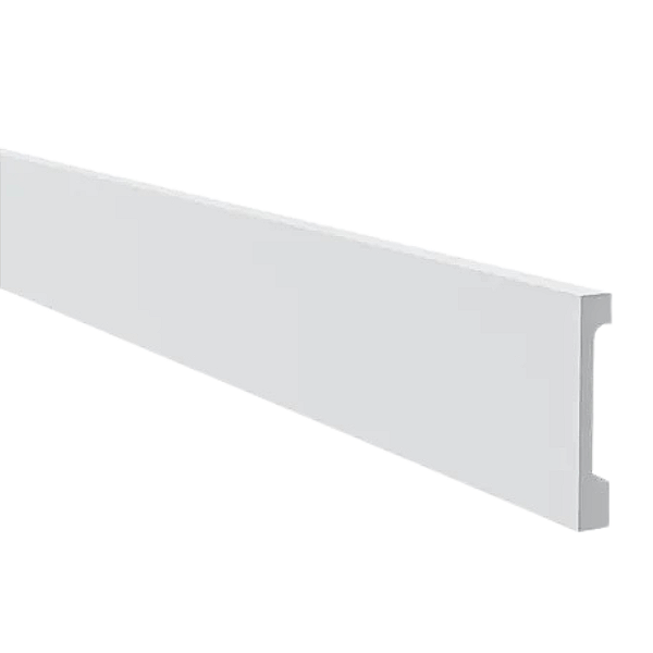 GUARNICAO POLIESTIRENO GART WALLSTYL WB11G BRANCO 11CM LISO 18MM - 2,44M