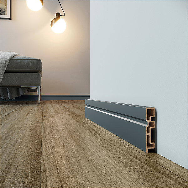 RODAPE EUCAFLOOR ACQUA NEW COLORS BLUE SKY FRISADO 15CM - 2,40M