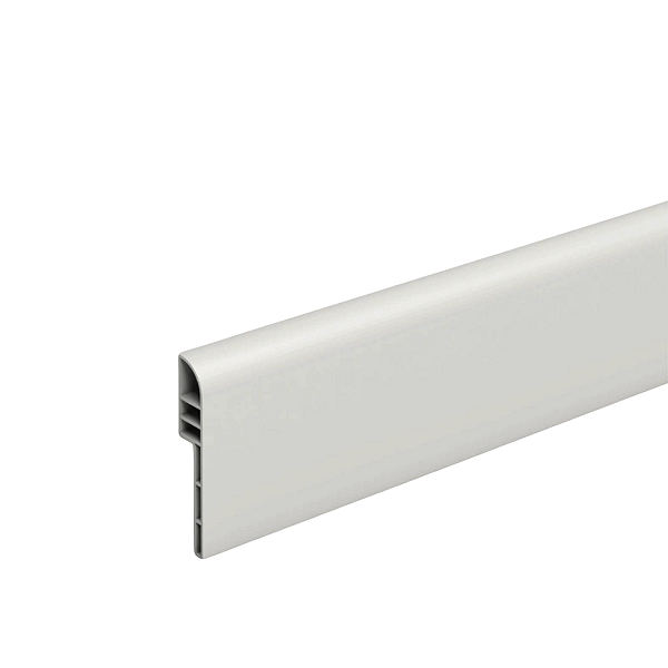 RODAPE DE PVC ARKHE BRANCO 7CM BOLEADO 15MM - 2M