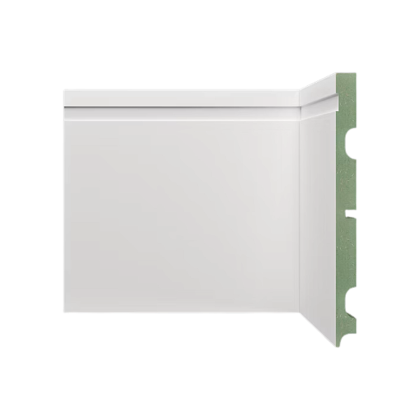 RODAPE MOLDUFAMA MDF RU 20CM BRANCO FRISADO QD - 2,40M