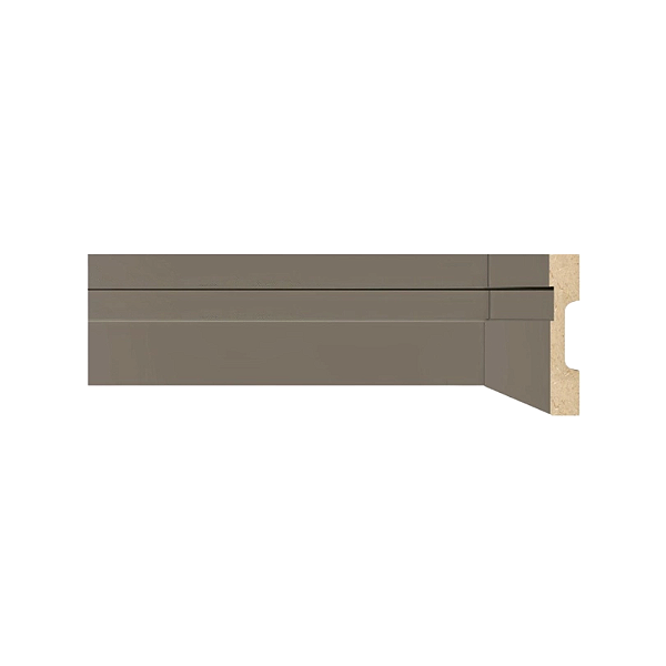 RODAPÉ MOLDUFAMA MDF 7CM CINZA FRISADO QD- 2,40M
