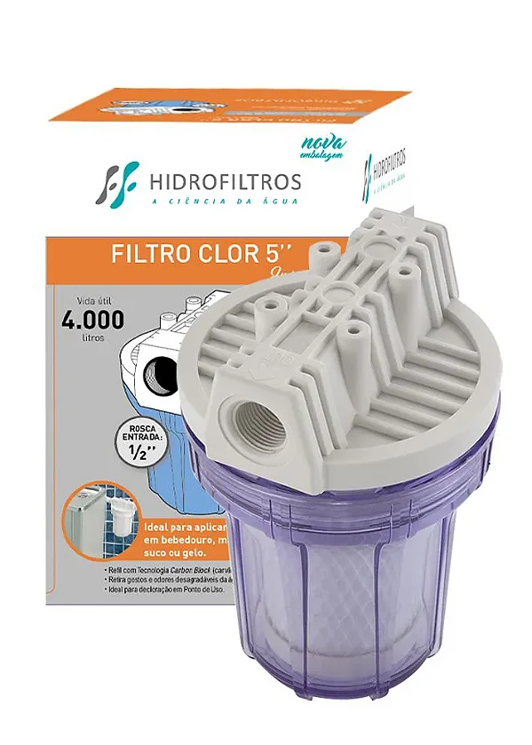 FILTRO P/ ÁGUA HIDRO FILTER POU 5" TR CARBON_CB
