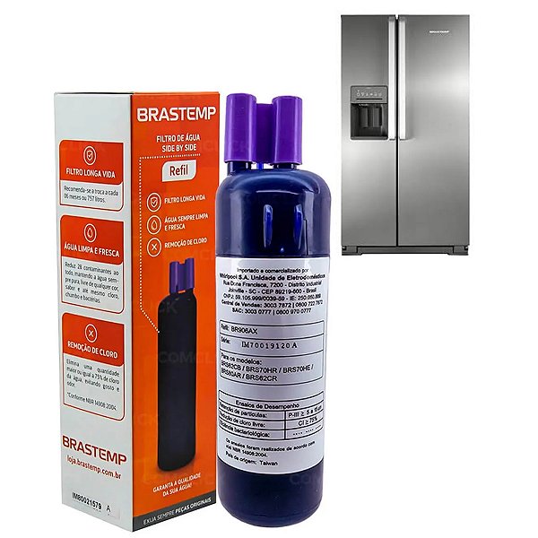 FILTRO DE AGUA SIDE BY SIDE BRASTEMP Brs62c (BR906AX)