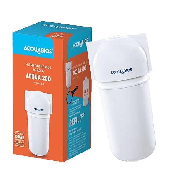 FILTRO ACQUABIOS 200 BRANCO COM CARBON BLOCK