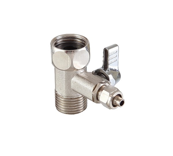 Adaptador T com Registro Metal 1/2" x 1/2" x 3/8"
