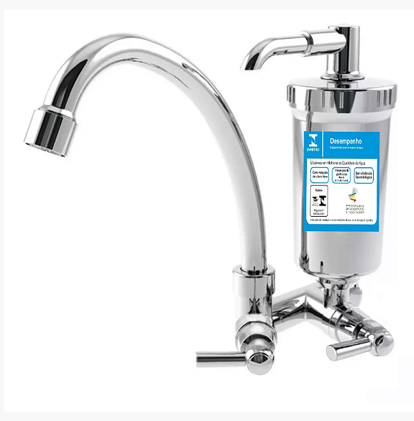 Torneira Filtro Cozinha Bica Móvel Parede ABS 1085 C-72 ¼