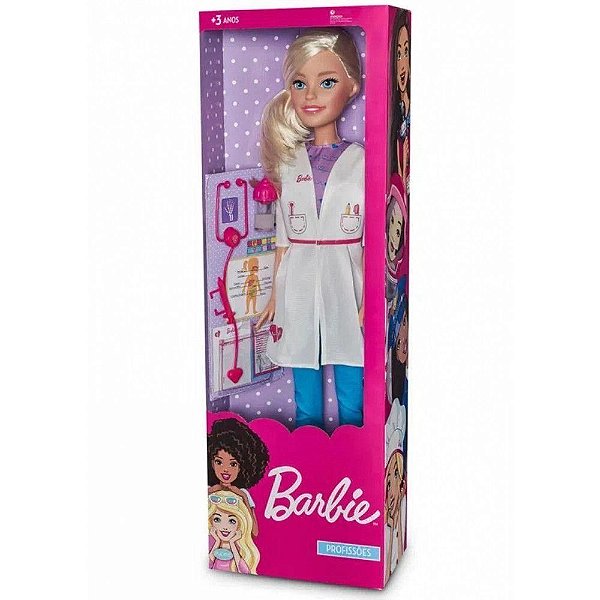 Boneca Barbie Medica 70 Centimetros 1276 Fun