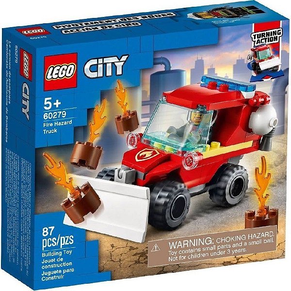 Lego City Jipe De Assistencia Dos Bombeiros 60279 - 87 Pecas