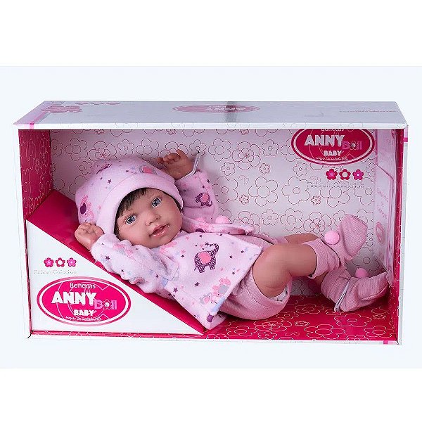 Boneco Anny Doll Baby Menina Reborn Cotiplas