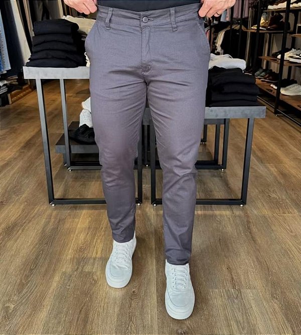 CALÇA ALFAIATARIA- CINZA GRAFITE