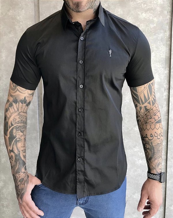 CAMISA MC SLIM PRETA