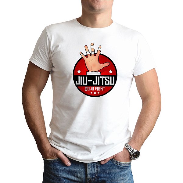 Camiseta Jiu Jitsu Dojo - Manga Curta 100% Algodão