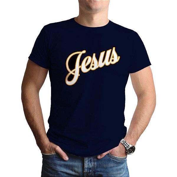 Camiseta Religiosa Cristã Jesus - Manga Curta 100% Algodão