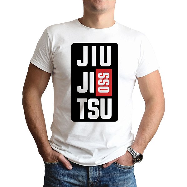 Camiseta Jiu Jitsu OSS - Manga Curta 100% Algodão