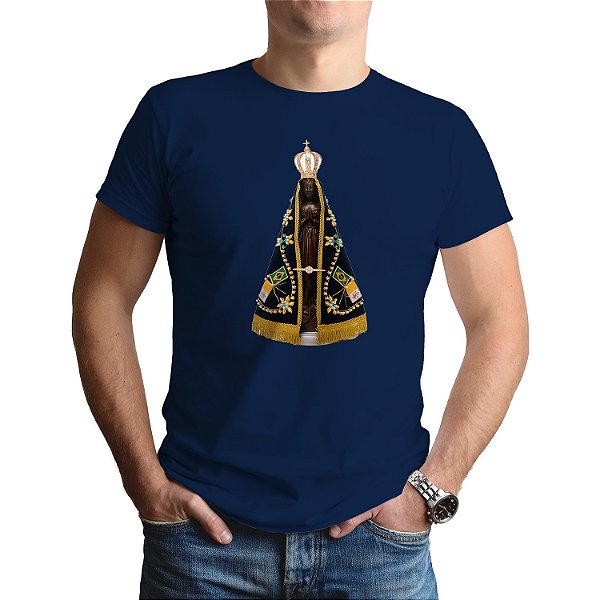 Camiseta Religiosa Fé Cristã Nossa Senhora Aparecida Camisa