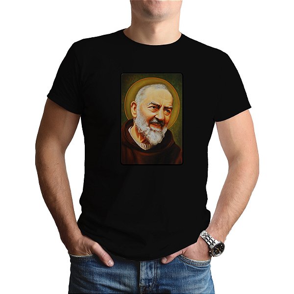 Camiseta Padre Pio Religiosa Católica Camisa